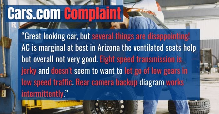 2018 cadillac xt5 complaints