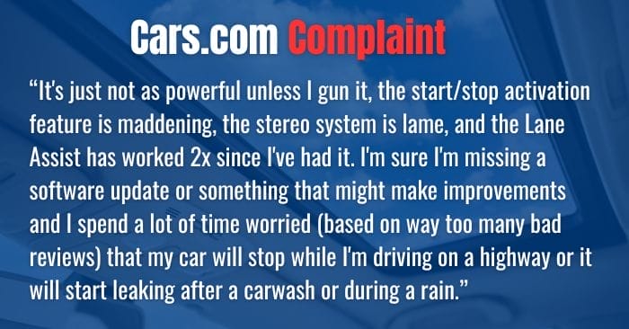 Audi Q3 Owner complaints
