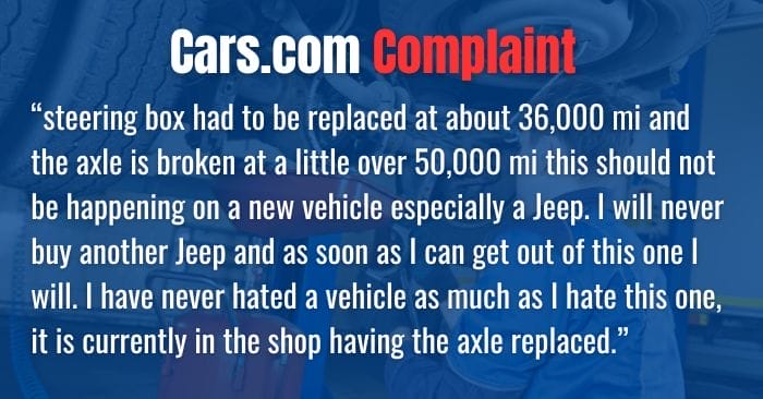 2020 jeep compass complaints