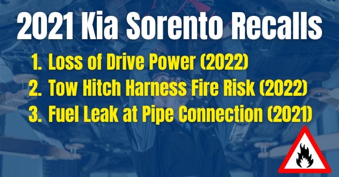 2021 kia sorento recalls
