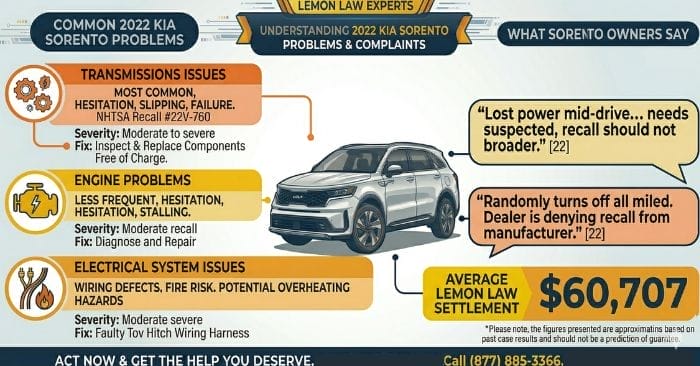 2022 kia sorento complaints