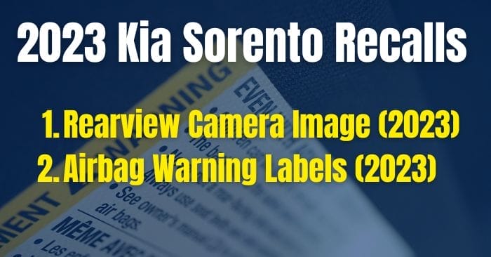 2023 kia sorento recalls