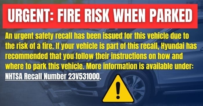 2023 kia sportage fire risk
