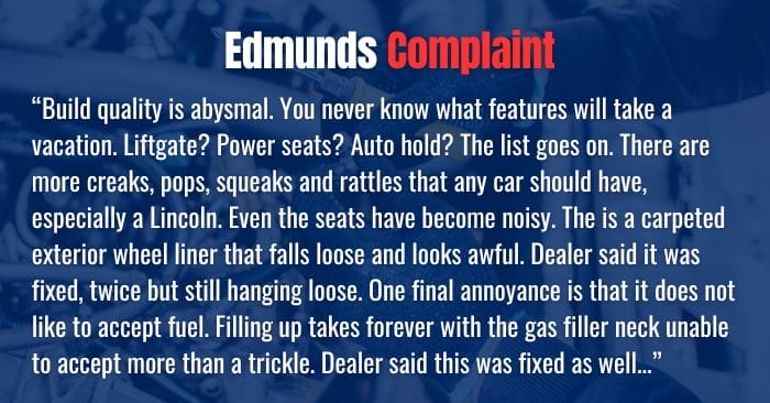 2023 Lincoln Corsair complaints