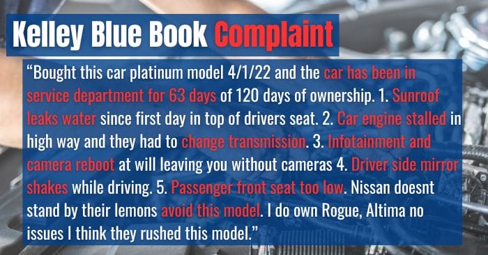 2023 nissan pathfinder complaints