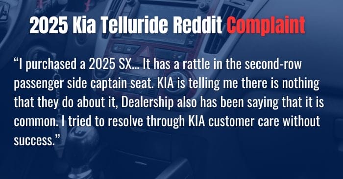 2025 kia telluride complaints