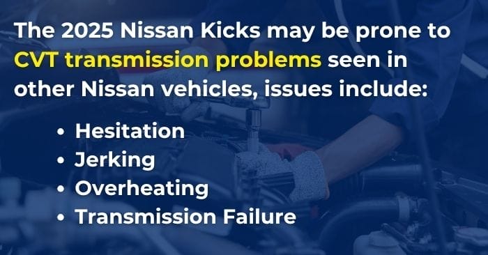 2025 Nissan Kicks transmission problems