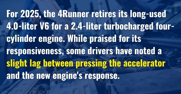 2025 toyota 4runner engine problems