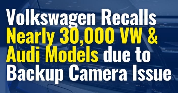 vw audi backup camera recall