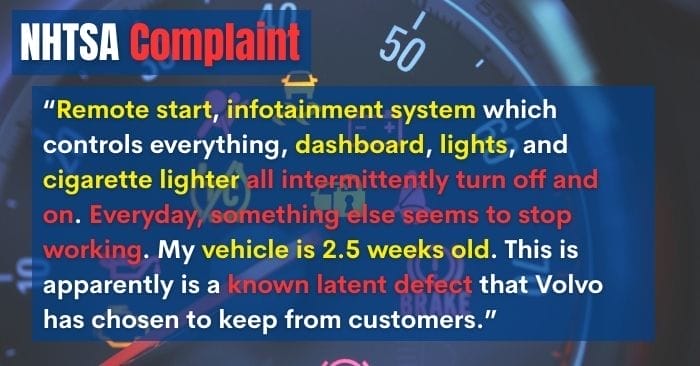 2025 volvo xc90 complaints
