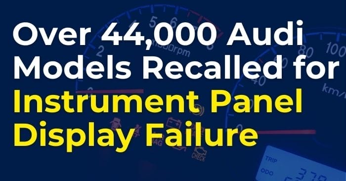 Audi Instrument Panel Display recall