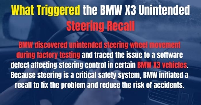 bmw x3 recall cause