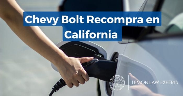 recompra de chevy bolt ca