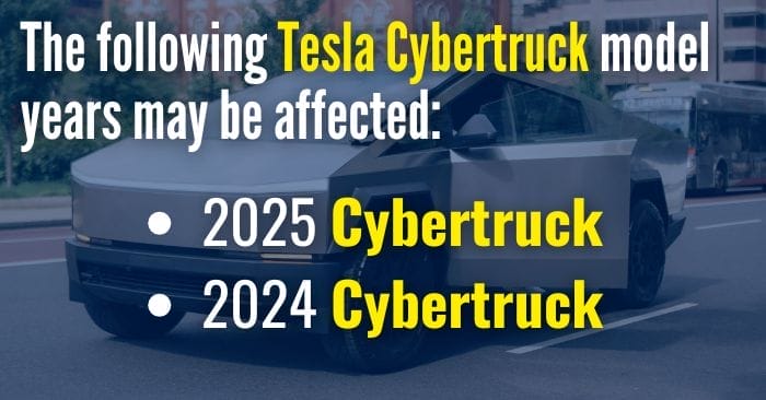 tesla cybertruck trim recall