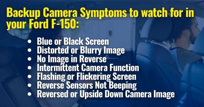 ford backup camera problem signs