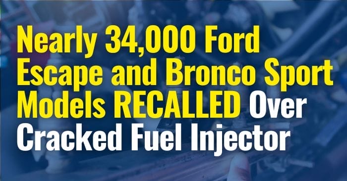 ford bronco escape fuel injector recall