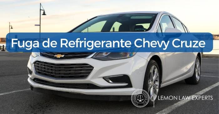 Fuga de Refrigerante Chevy Cruze