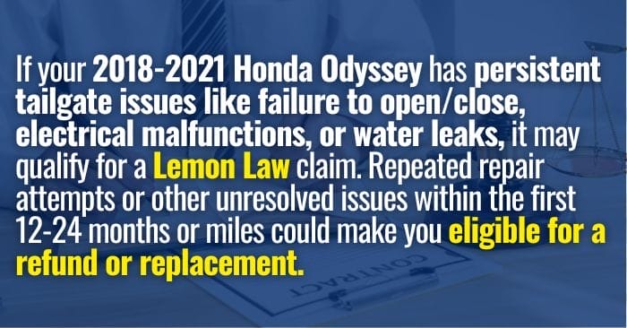 Honda Odyssey Tailgate Lawsuit