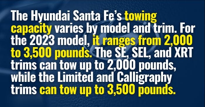 santa fe towing problems