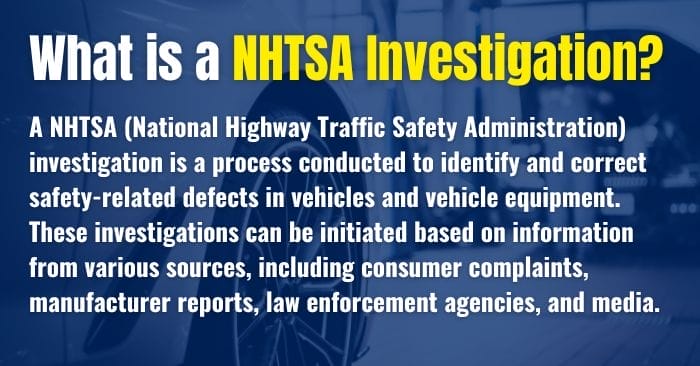 nhtsa investigation