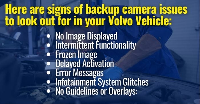 volvo backup camera problems
