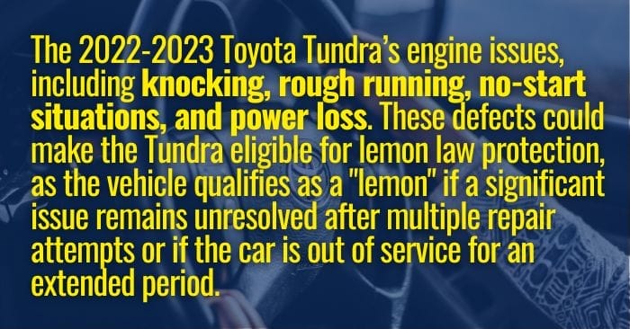 Toyota Tundra Engine Lawsuit