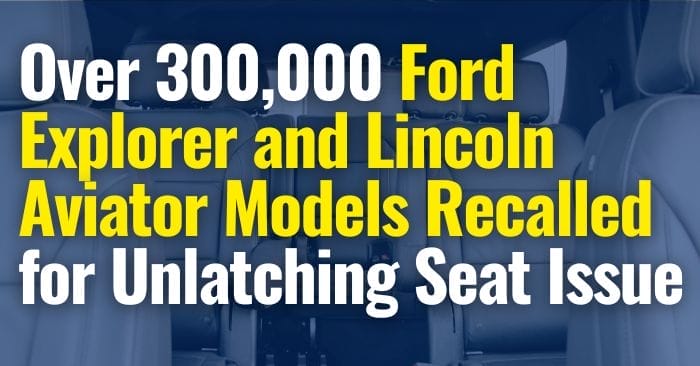 ford lincoln Unlatching Seat recall