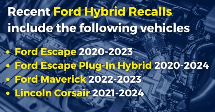 ford hybrid recalls