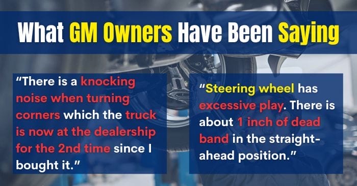 gm steering problems