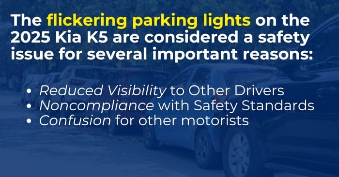 kia k5 flickering lights recall