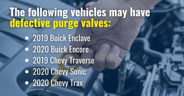 chevy traverse purge recall