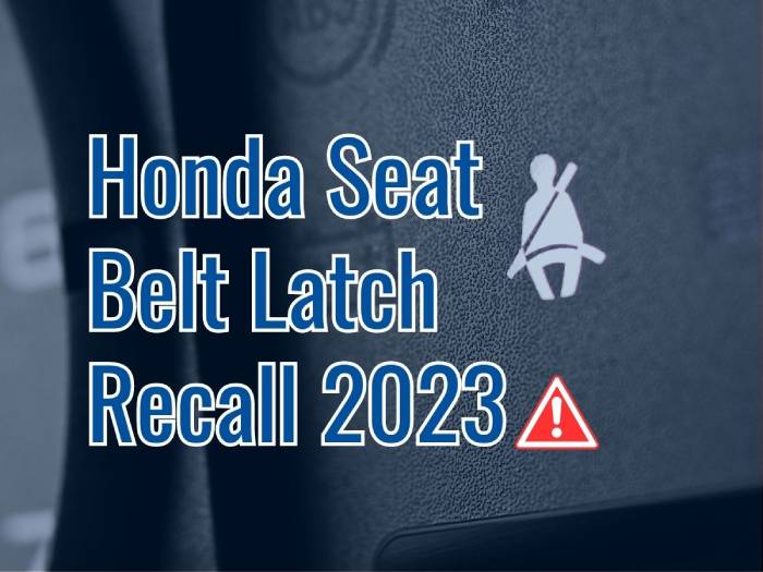 seat belt latch recall honda